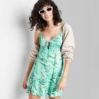 Women's Sleeveless Tie-front Fit & Flare Woven Dress - Wild Fable Light Aqua Blue