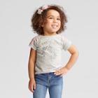Toddler Girls' Party Time Short Sleeve T-shirt - Cat & Jack Heather Gray