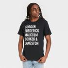 Well Worn Black History Month Men's Names Short Sleeve T-shirt - Black