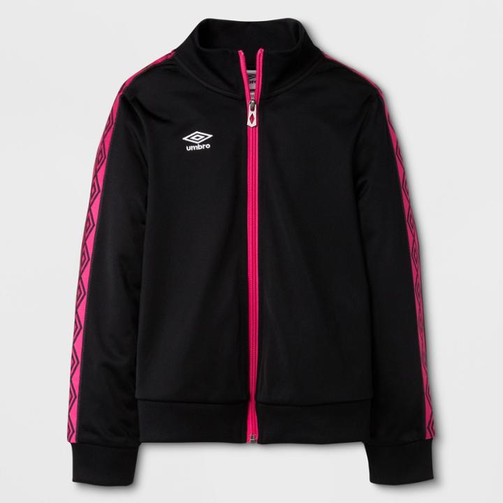 Plus Size Umbro Girls' Double Diamond Track Jacket - Black
