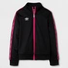 Plus Size Umbro Girls' Double Diamond Track Jacket - Black