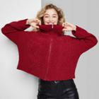 Women's Zip-up Cardigan - Wild Fable Dark Red