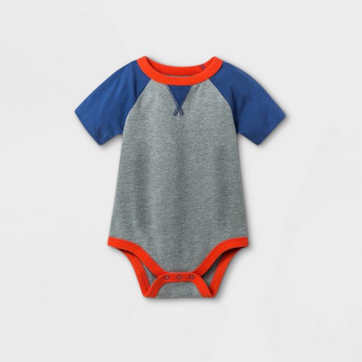 Baby Boys' Short Sleeve Bodysuit - Cat & Jack Gray Newborn