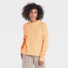 Women's Crewneck Pullover Sweater - A New Day Orange