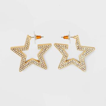 Sugarfix By Baublebar 'wish Upon A Star' Statement Earrings - Gold
