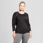 Women's Plus-size Long Sleeve Ventilated Tech T-shirt - C9 Champion Black