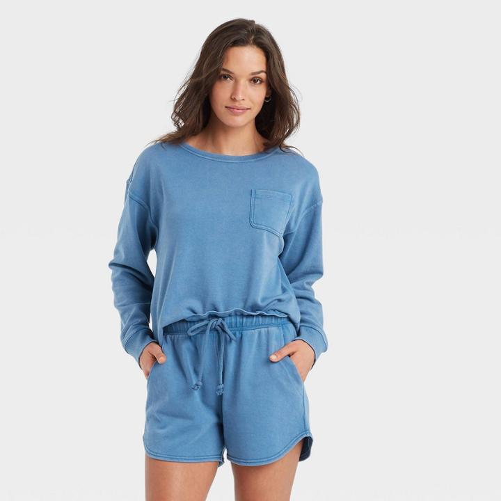 Women's French Terry Sweatshirt - Universal Thread Blue