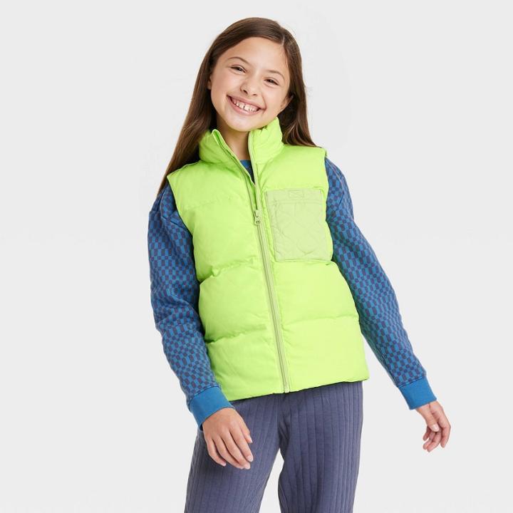 Kids' Puffer Vest - Cat & Jack Green