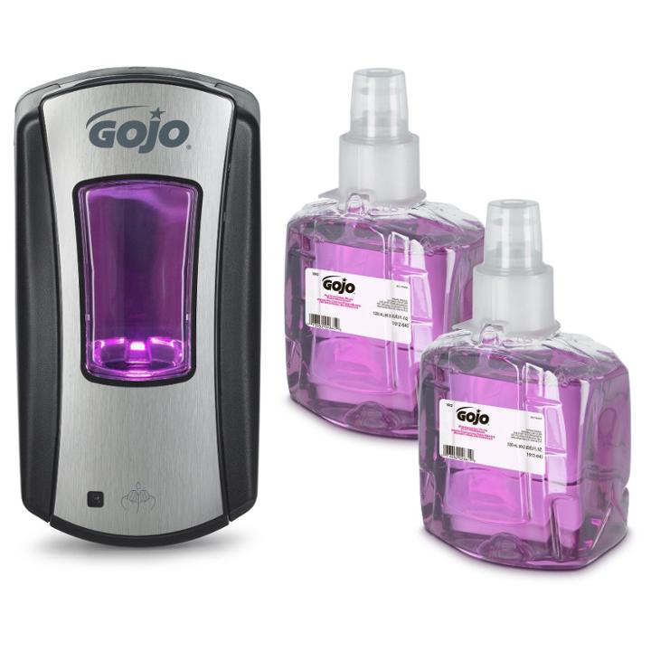 Purell Gojo Starter Kit, 1200 Ml Capacity, Chrome/black