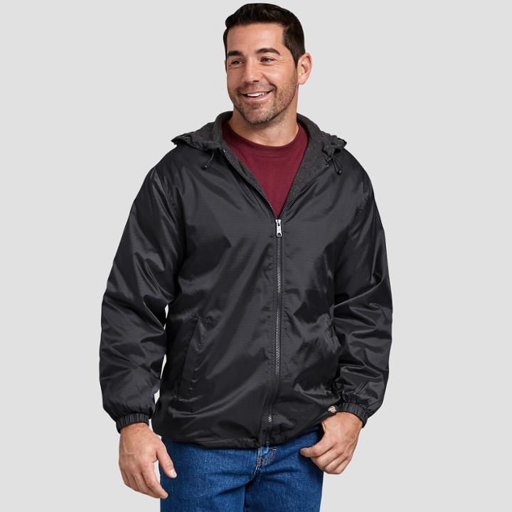 Dickies Men's Long Sleeve Fleece Jackets - Black