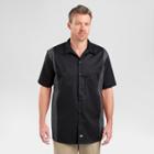 Dickies Men's Big & Tall Relaxed Fit Two-tone Twill Short Sleeve Work Shirt- Black/charcoal (grey) Xxx-large,