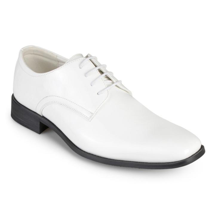 Men's Vance Co. Cole Faux Leather Lace-up Dress Shoes - White