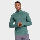 Men's Camo Seamless 1/4 Zip Pullover - All In Motion Green