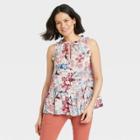 Women's Sleeveless Babydoll Top - Knox Rose White Floral