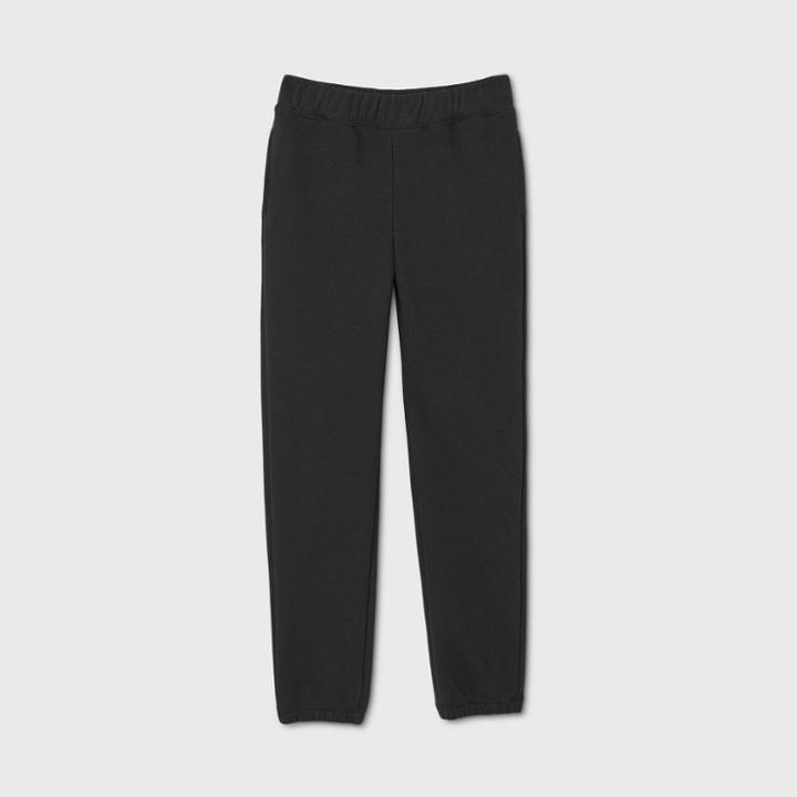 Girls' Fleece Jogger Pants - Art Class Black