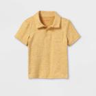 Toddler Boys' Knit Short Sleeve Polo Shirt - Cat & Jack Yellow