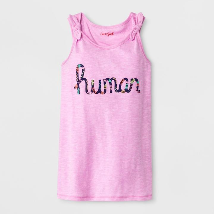 Girls' Knit Tie Human Tank Top - Cat & Jack Violet