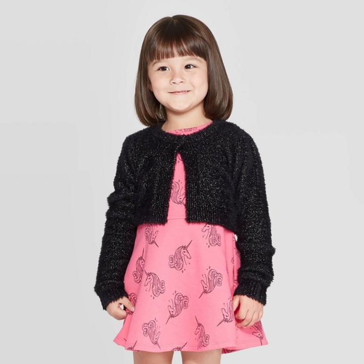 Toddler Girls' Bolero Cardigan - Cat & Jack Black