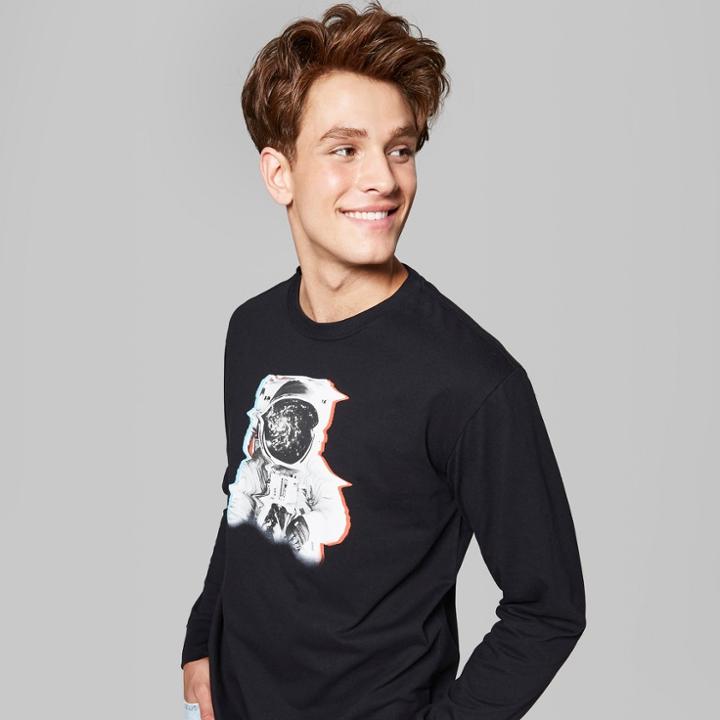 Men's Long Sleeve Graphic T-shirt - Original Use Black