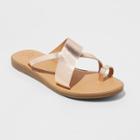 Women's Kallima Toe Ring Slide Sandals - A New Day Rose Gold