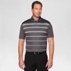 Jack Nicklaus Men's Striped Golf Polo Shirt - Caviar Black