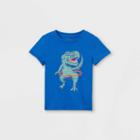 Toddler Boys' T-rex Hula Hoop Graphic Short Sleeve T-shirt - Cat & Jack Blue