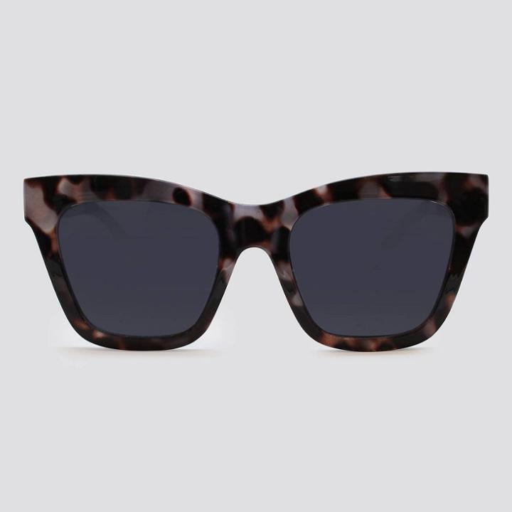 Women's Animal Print Cateye Plastic Silhouette Sunglasses - Wild Fable Gray, Women's,
