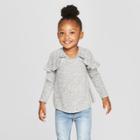 Toddler Girls' Long Sleeve Cozy Pullover Sweater - Cat & Jack Heather Gray