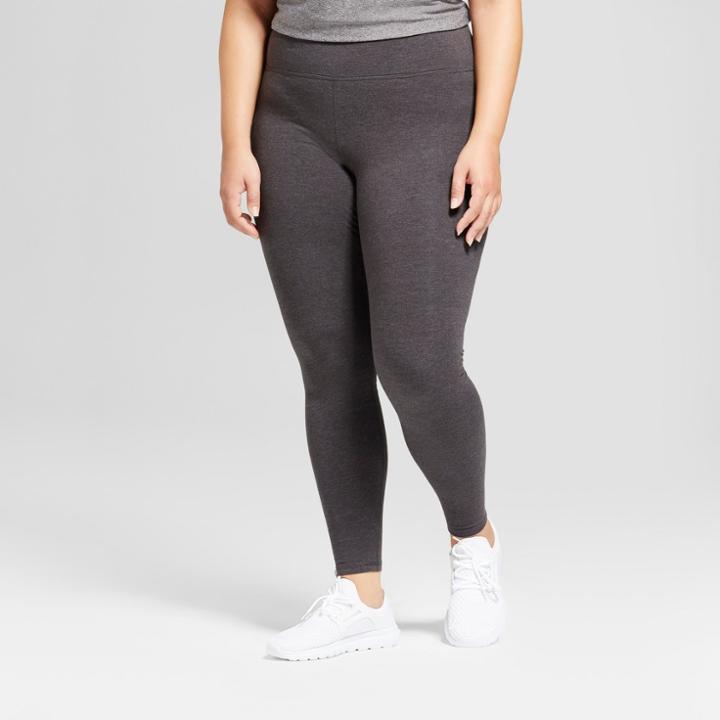 Women's Plus-size Cotton Spandex Leggings - C9 Champion - Dark Gray Heather 2x,