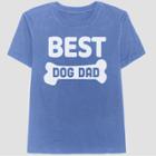 Well Worn Men's 'best Dog Dad' Short Sleeve Graphic T-shirt - Blue