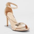 Women's Myla Wide Width Stiletto Pumps - A New Day Rose Gold 8.5w,