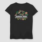 Girls' Gumball Jurassic Park Floral Logo T-shirt - Black