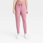 Women's High-waisted Ribbed Jogger Pants 25.5 - All In Motion Rose