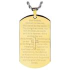 Men's West Coast Jewelry Mirror Polish Gold Plated 'lord's Prayer' Dog Tag Necklace