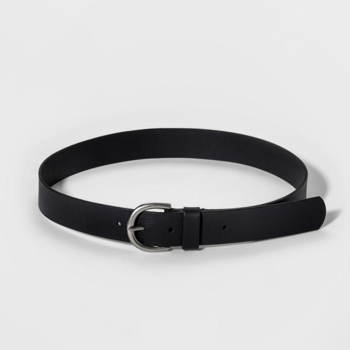 Target Women's Genuine Leather Jean Belt - Universal Thread Black