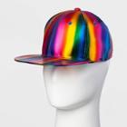 Weihai Luda Pride Adult Gender Inclusive Iridescent Five Panel Hat - Rainbow One Size, Adult Unisex