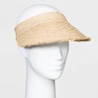 Women's Straw Visor Hats - Universal Thread Natural One Size, Women's, Yellow