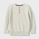 Toddler Boys' Sweater Knit Henley Pullover - Cat & Jack Gray