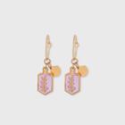 Raised Flower Pattern Charm Hoop Earrings - Universal Thread