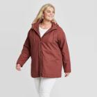 Women's Plus Size Twill Parka Jacket - Universal Thread Burning Rose X, Burning Pink