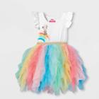 Disney Toddler Girls' Minnie Mouse Rainbow Tutu Dress - Cream