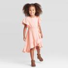 Toddler Girls' Ruffle Wrap Dress - Art Class Pink 12m, Toddler Girl's