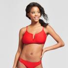 Women's V-wire Bralette Bikini Top - Xhilaration Red D/dd Cup