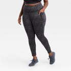 Women's Plus Size Leopard Premium High-waisted 7/8 Leggings - All In Motion Black