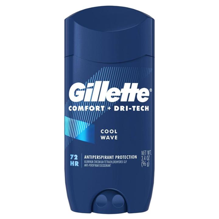 Gillette Comfort + Dritech Men's Antiperspirant Deodorant Invisible Solid Cool Wave