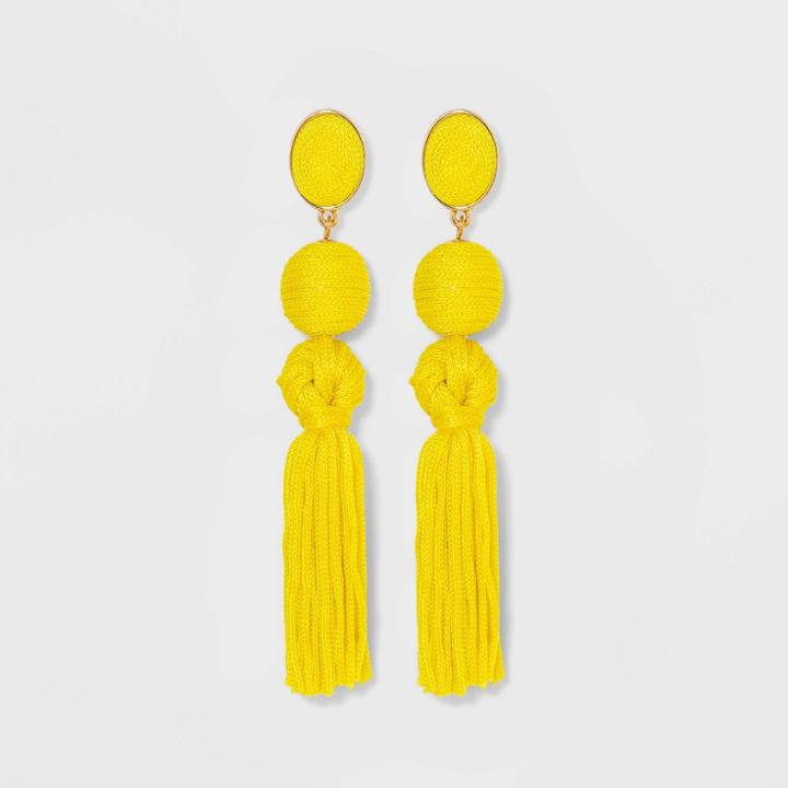 Sugarfix By Baublebar Ball Drop Tassel Earrings - Yellow