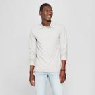 Men's Standard Fit Long Sleeve Pique Polo Shirt - Goodfellow & Co Masonry Gray