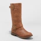 Girls' Ethelyn Tall Buckle Fashion Boots - Cat & Jack Brown