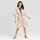 Women's Circle Striped Sleeve Kimono - Universal Thread Beige Xl/xxl, Women's