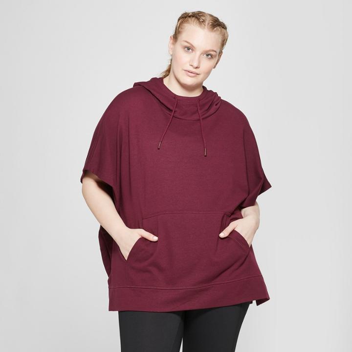 Women's Plus-size Poncho - C9 Champion Dark Berry Purple